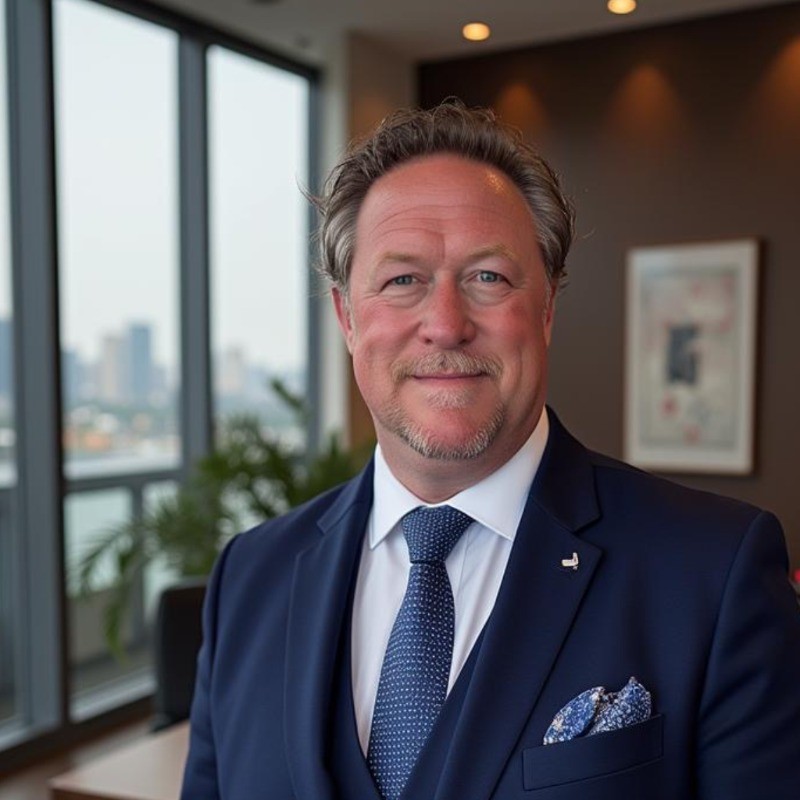 Ed Dring, Realtor, standing in a modern residential setting