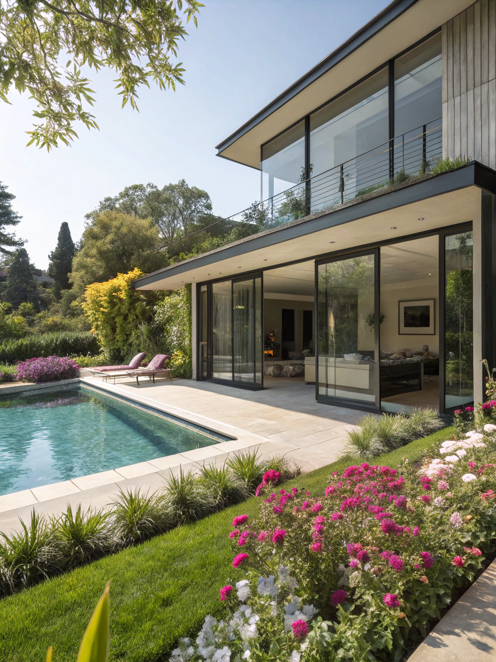 Beautiful suburban oasis with modern kitchen